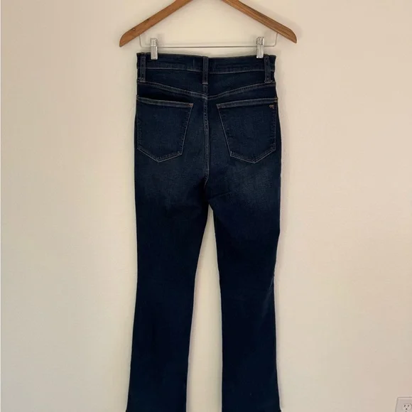 27 Tall Madewell Skinny Flare Dark Blue Flare Jeans
